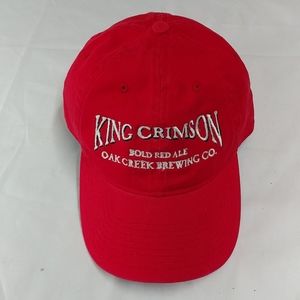 Red King Crimson Cap, w/sliver writing, adjustable